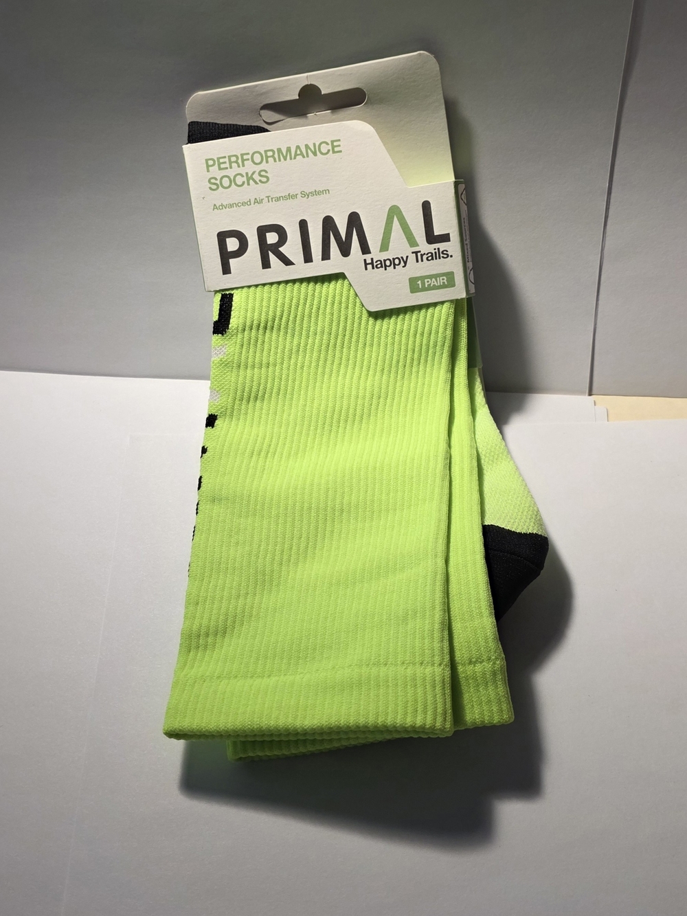 Primal Performance Men's Athletic/cycling Happy Trails Socks - 1 Pair sz L